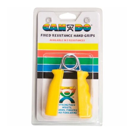 Fabrication Enterprises CanDo Fixed ErgoGrip Hand Exerciser, Yellow, X-Easy, 3 lb. Resistance, 1 Pair 10-1804